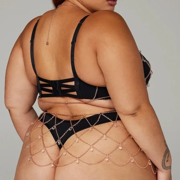 Savage X Fenty. XL/1X. Rose Gold/Black Caviar - Picture 7 of 7